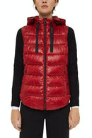 Hooded Padded Gilet - Dark Red