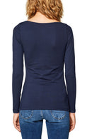 Basic Long Sleeve Top - Navy