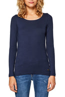 Basic Long Sleeve Top - Navy