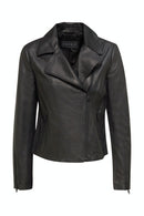 Leather Biker Jacket - Black