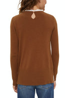 Jumper With Blouse Insert - Toffee