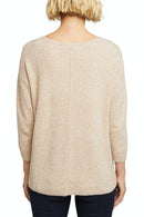 Wool Blend Round Neck Jumper - Beige