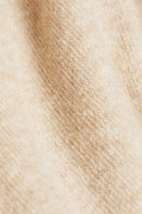 Wool Blend Round Neck Jumper - Beige