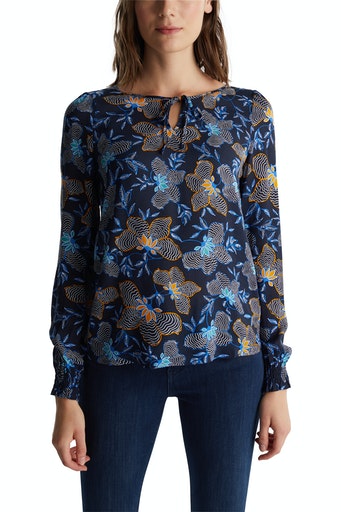 Crepe Blouse - Navy