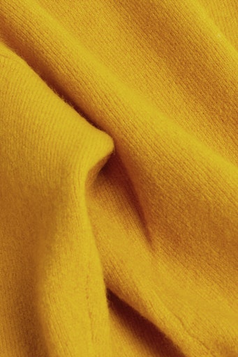 Plain Button Cardigan - Brass Yellow