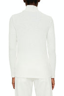 High Neck Ribbed T-shirt - Offwhite