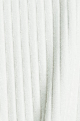 High Neck Ribbed T-shirt - Offwhite