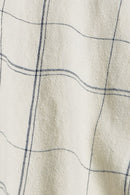 Long Sleeve Check Blouse - Offwhite