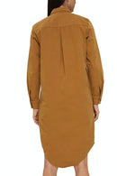 Long Sleeve Pocket Dress - Camel