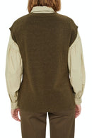 Sleeveless Knit - Dark Khaki