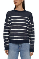 Batwing Round Neck Jumper - Navy
