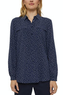 Print Blouse - Navy