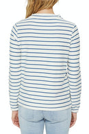 Striped Long Sleeve Top - Bright Blue