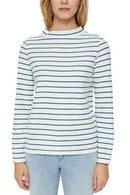 Striped Long Sleeve Top - Bright Blue