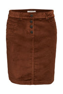 Cord Mini Skirt - Brown