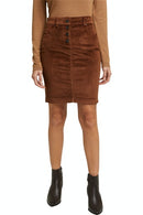 Cord Mini Skirt - Brown