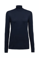 Polo Neck Jumper - Navy
