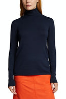 Polo Neck Jumper - Navy