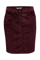 Cord Mini Skirt - Bordeaux Red