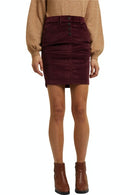 Cord Mini Skirt - Bordeaux Red
