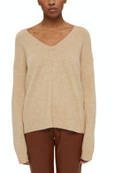 V-Neck Jumper - Sand