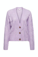 Pointelle Cardigan - Lilac