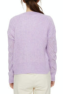 Pointelle Cardigan - Lilac