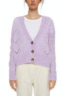 Pointelle Cardigan - Lilac