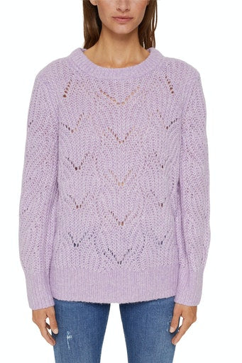 Casual Pointelle Jumper - Lilac