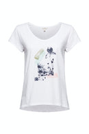 Short Sleeve Stripe T-shirt - White