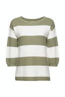 Core Stripe Jumper - Light Khaki