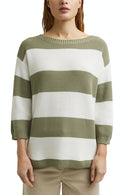 Core Stripe Jumper - Light Khaki