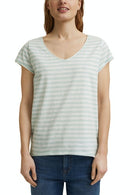 Short Sleeve Stripe T-shirt - Aqua Green