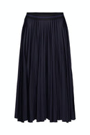 Midi Pleated Skirt - Navy