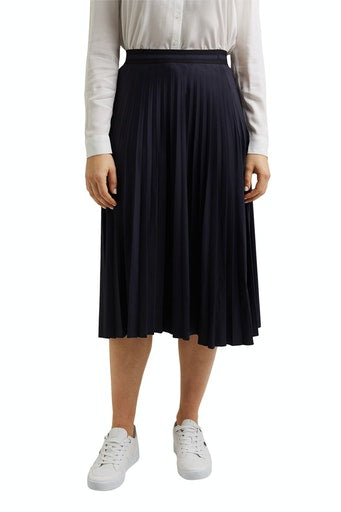 Midi Pleated Skirt - Navy