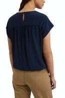 Short Sleeve Blouse - Navy