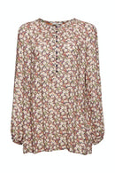 Floral Print Blouse - Navy