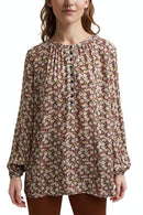 Floral Print Blouse - Navy