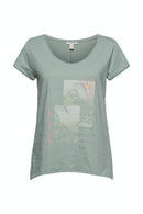 Short Sleeve Stripe T-shirt - Turquoise