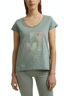 Short Sleeve Stripe T-shirt - Turquoise