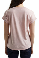 Pointelle Short Sleeve T-shirt - Nude