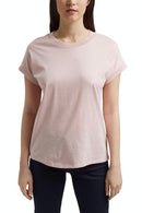 Pointelle Short Sleeve T-shirt - Nude