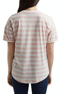 Short Sleeve Stripe T-shirt - Nude