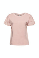 Short Sleeve Washed T-shirt - Nude