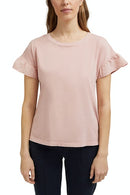 Short Sleeve Washed T-shirt - Nude