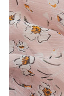 Long Sleeve Crinkle Blouse - Nude