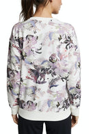 Floral Print Sweatshirt - Peach