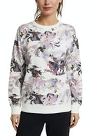 Floral Print Sweatshirt - Peach
