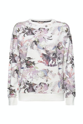 Floral Print Sweatshirt - Peach