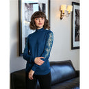 Elise Polo Neck Jumper - Teal